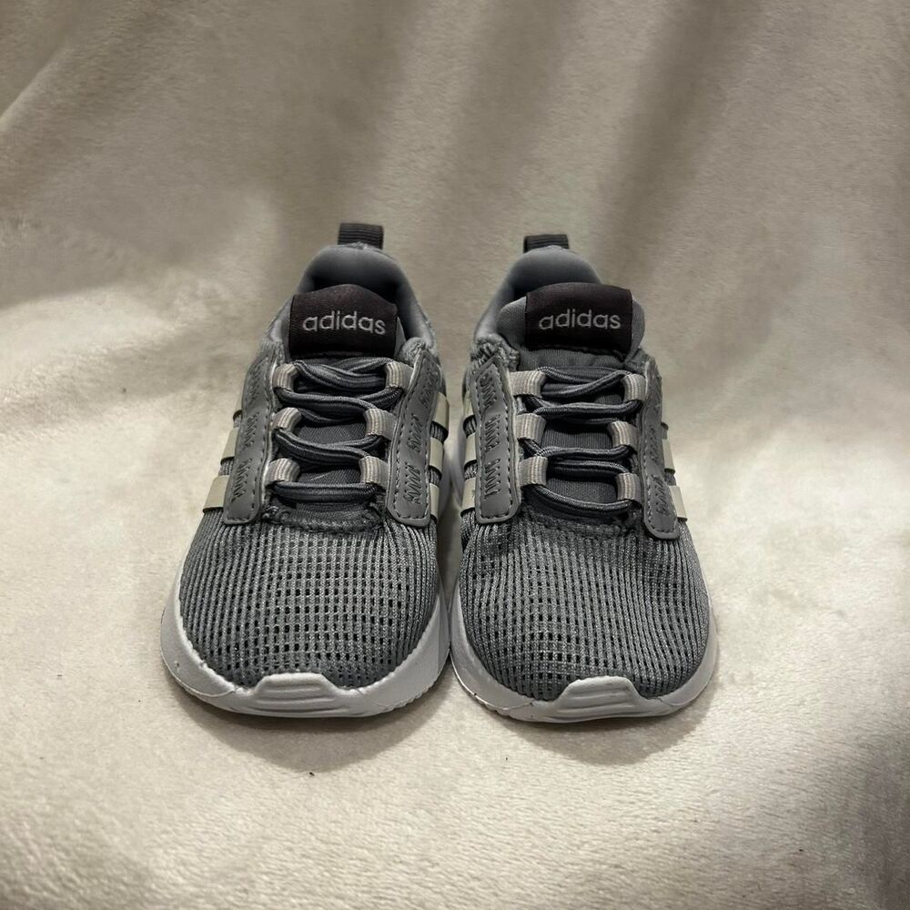 4K Adidas Grey/off white toddler sneakers